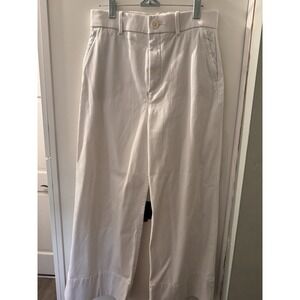 SPANX Supersmooth Stretch Twill Wide Leg Pant White Medium